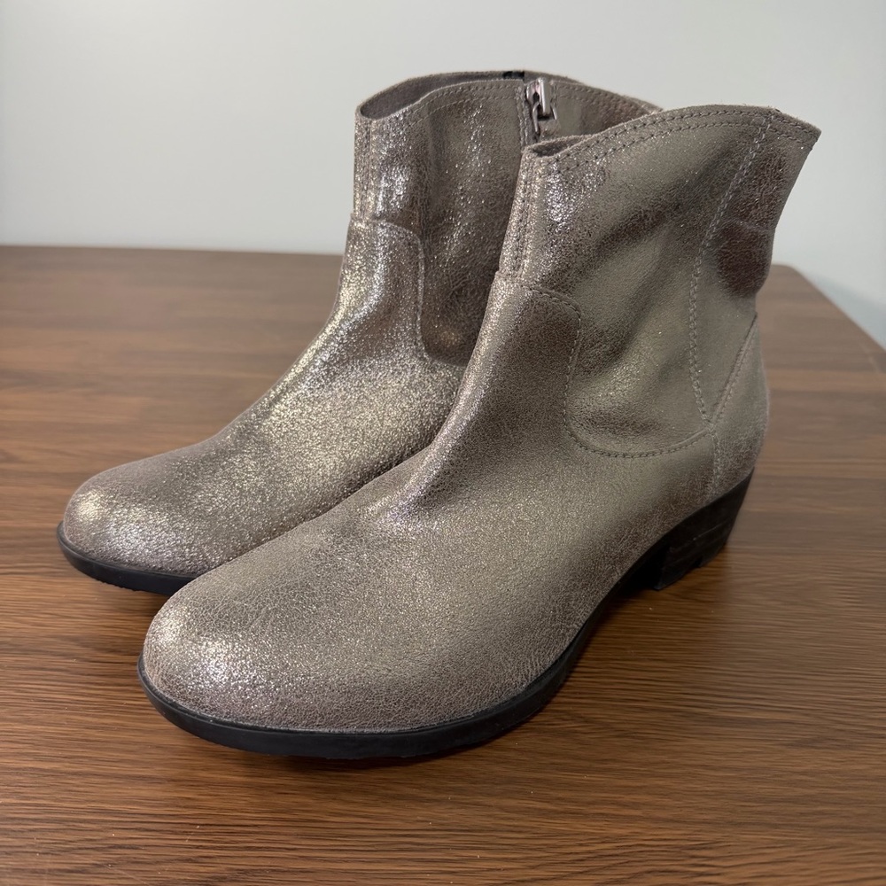 Sorel Lolla II Sparkle Ankle Boots in Metallic‎ Pewter Sz 9.5